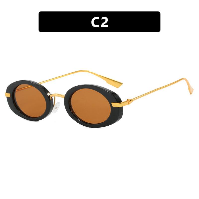 Gafas de sol vintage ovaladas con montura pequeña de Europa y América