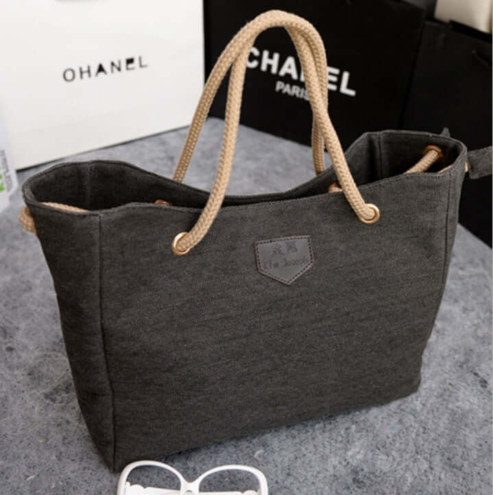 Canvas bag Korean version of the trend of simple shopping bags handbags shoulder mobile handbags