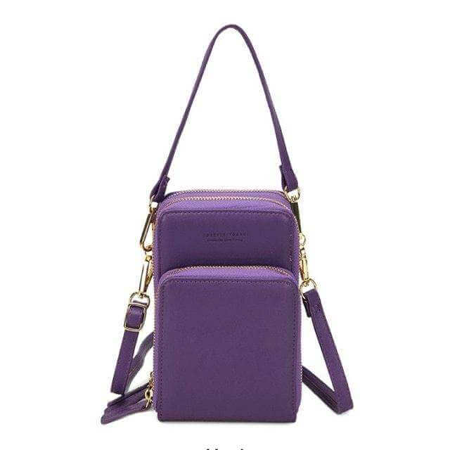 Mini Crossbody Shoulder Bags Women Multi-functional Touchable Cell Phone Pocket Card Purse