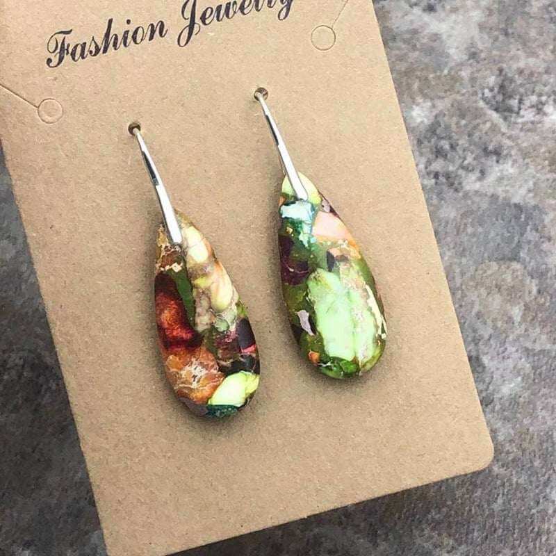 Ladies Drop Earrings Drop-shaped Drop Earrings Colorful Jewelry