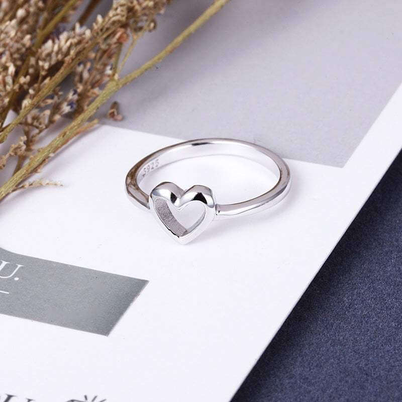 Heart-shaped Ring, Alloy Plating Simple Ladies Jewelry