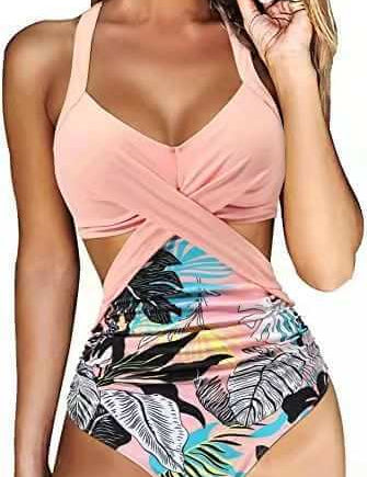 Multicolor Split Bikini Ladies Swimwear