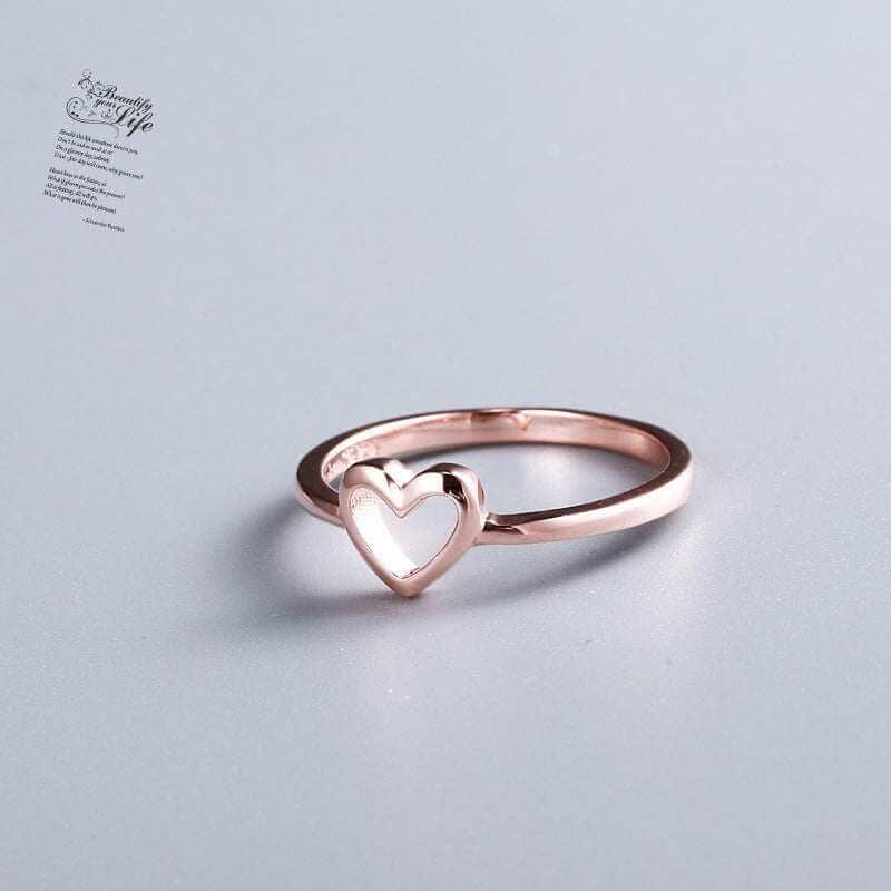 Heart-shaped Ring, Alloy Plating Simple Ladies Jewelry