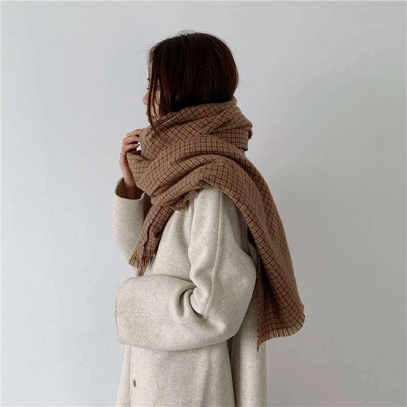 Fashion New Winter Plaid Scarf Ladies