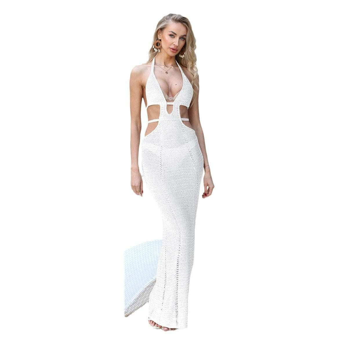 Stylish Beach Long Dress Hollow Out Strap