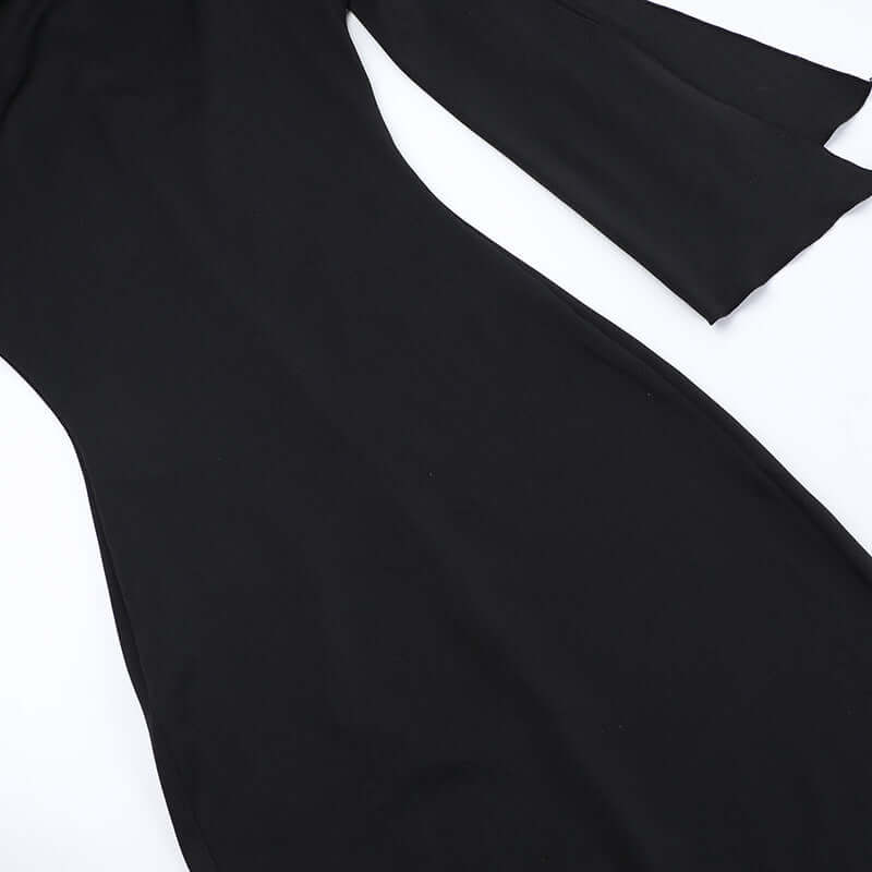 Elegant sexy sheath dress for women in black color.